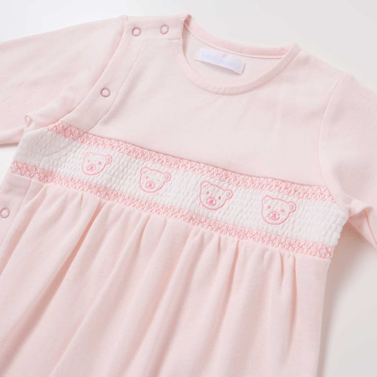 【日本製】スモッキングカバーオール＆ベスト＆スタイセット(70~80cm) | fillot de bébé réduction | 詳細画像12 