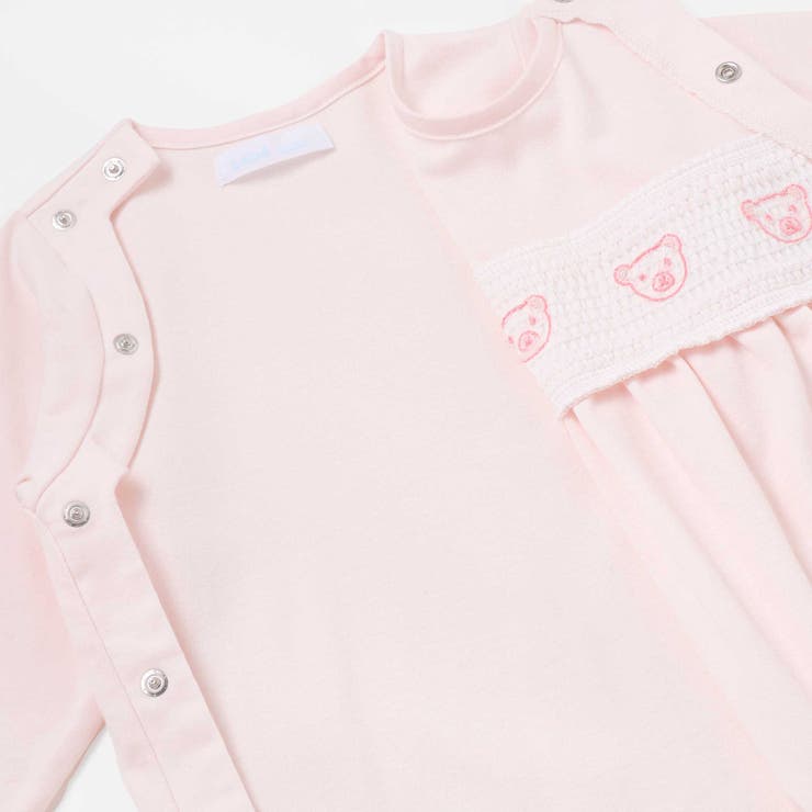 【日本製】スモッキングカバーオール＆ベスト＆スタイセット(70~80cm) | fillot de bébé réduction | 詳細画像16 