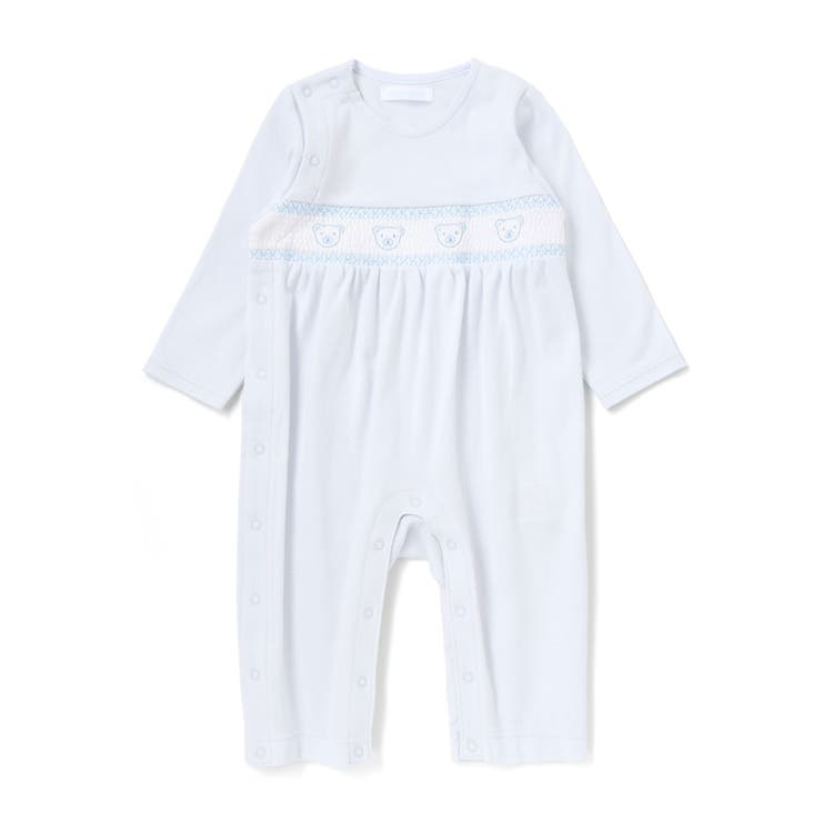 【日本製】スモッキングカバーオール＆ベスト＆スタイセット(70~80cm) | fillot de bébé réduction | 詳細画像26 