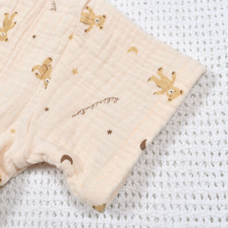 ガーゼクマプリントカシュクールスーツ(70~90cm) | fillot de bébé réduction | 詳細画像27 