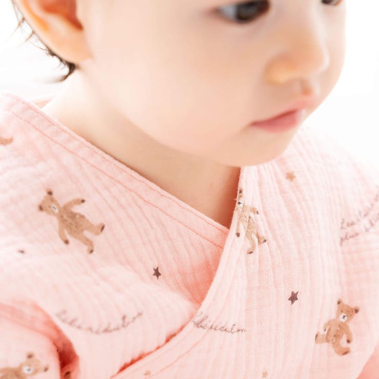 ガーゼクマプリントカシュクールスーツ(70~90cm) | fillot de bébé réduction | 詳細画像4 