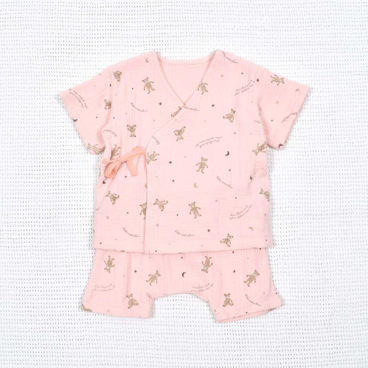 ガーゼクマプリントカシュクールスーツ(70~90cm) | fillot de bébé réduction | 詳細画像5 