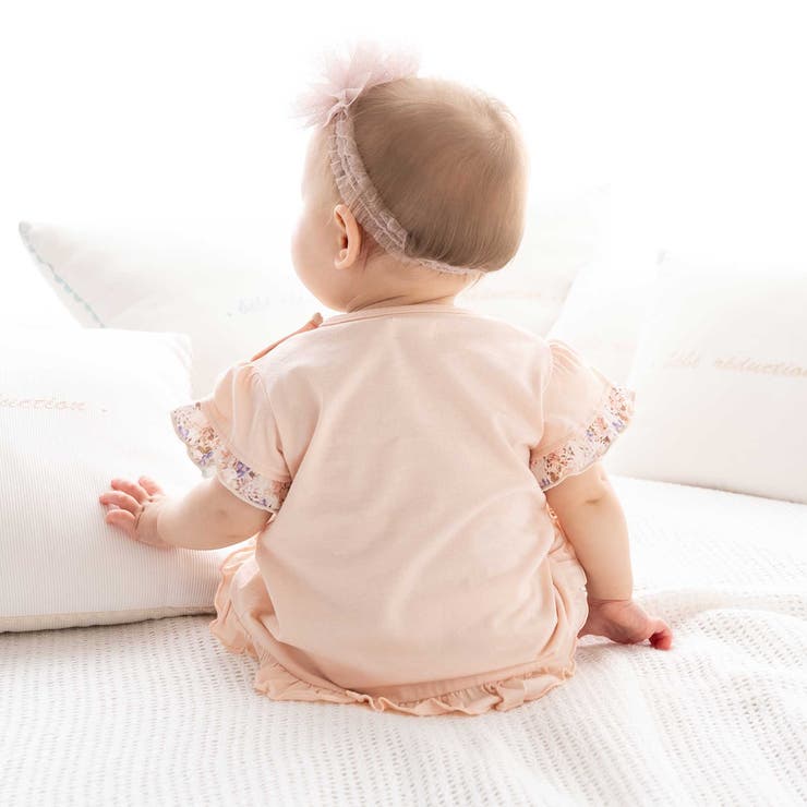 天竺半袖Tシャツ＆花柄プリントブルマセット(70~90cm) | fillot de bébé réduction | 詳細画像4 