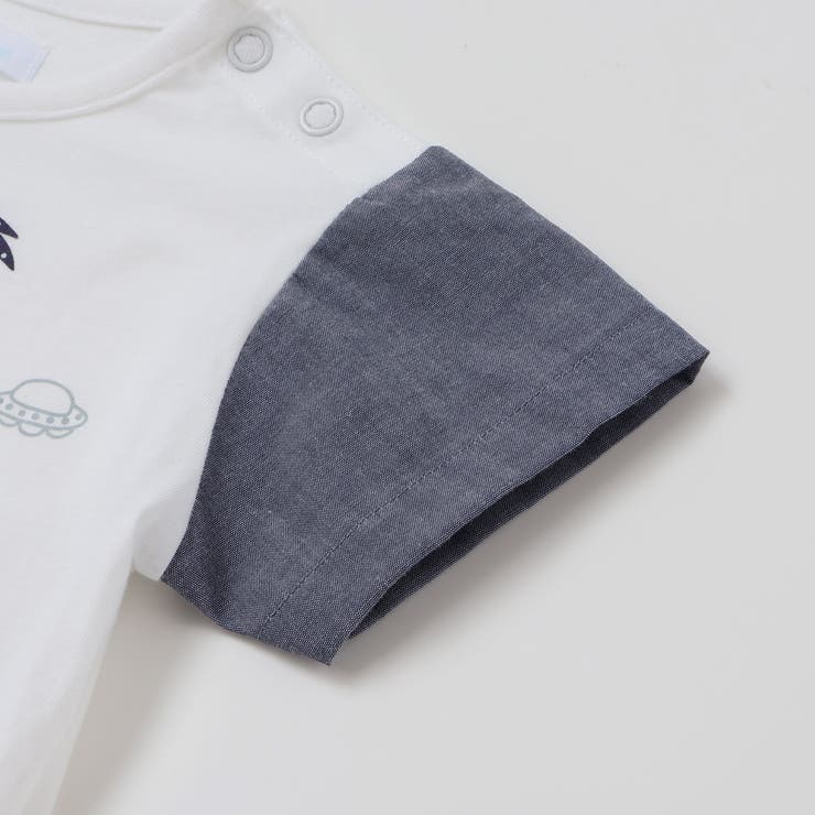 天竺半袖Tシャツ&ダンガリーパンツセット(70~90cm) | fillot de bébé réduction | 詳細画像14 