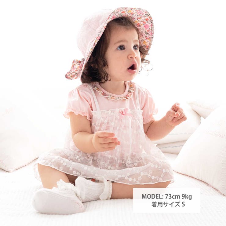 【お揃い】チュニック半袖Tシャツ＆リバティプリント花柄ブルマセット(70~90c… | fillot de bébé réduction | 詳細画像2 