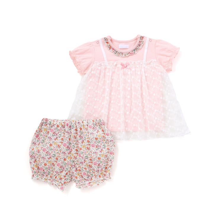 【お揃い】チュニック半袖Tシャツ＆リバティプリント花柄ブルマセット(70~90c… | fillot de bébé réduction | 詳細画像6 