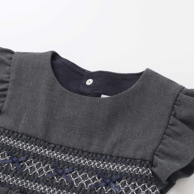 無地スモッキングジャンパースカート(70~90cm) | fillot de bébé réduction | 詳細画像10 