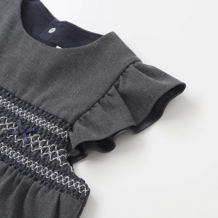 無地スモッキングジャンパースカート(70~90cm) | fillot de bébé réduction | 詳細画像12 