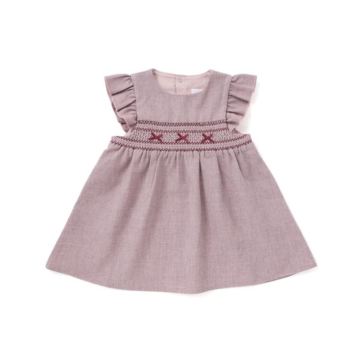 無地スモッキングジャンパースカート(70~90cm) | fillot de bébé réduction | 詳細画像6 