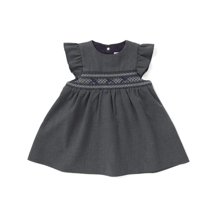 無地スモッキングジャンパースカート(70~90cm) | fillot de bébé réduction | 詳細画像8 