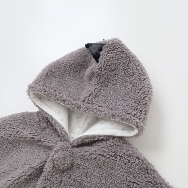 【お揃い】モコモコ耳付きフードフリースマント(50~90cm) | fillot de bébé réduction | 詳細画像14 