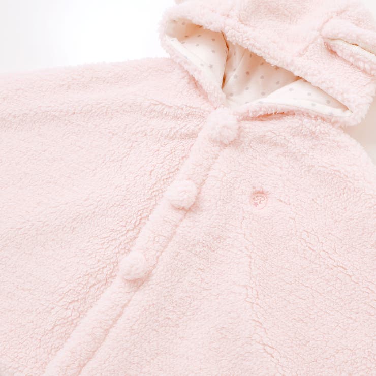 【お揃い】モコモコ耳付きフードフリースマント(50~90cm) | fillot de bébé réduction | 詳細画像23 