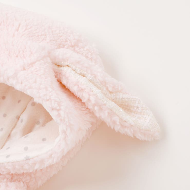 【お揃い】モコモコ耳付きフードフリースマント(50~90cm) | fillot de bébé réduction | 詳細画像25 