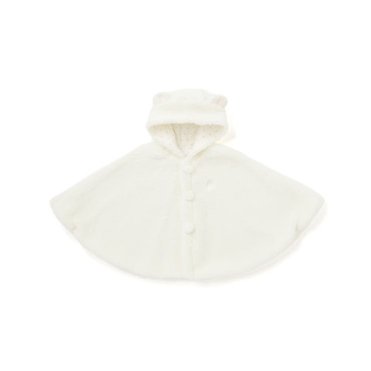 【お揃い】モコモコ耳付きフードフリースマント(50~90cm) | fillot de bébé réduction | 詳細画像7 