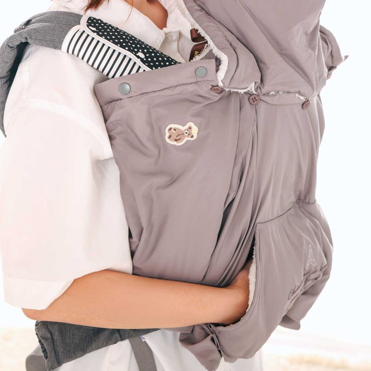 【 撥水加工 】タフタ3wayマルチマント(60~90cm) | fillot de bébé réduction | 詳細画像4 