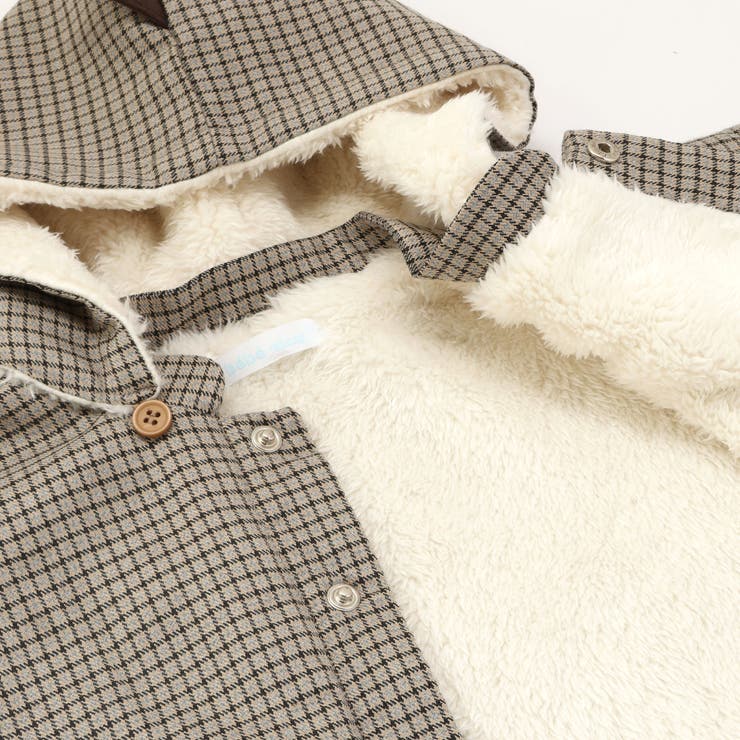 チェック恐竜フードマント(70~90cm) | fillot de bébé réduction | 詳細画像10 