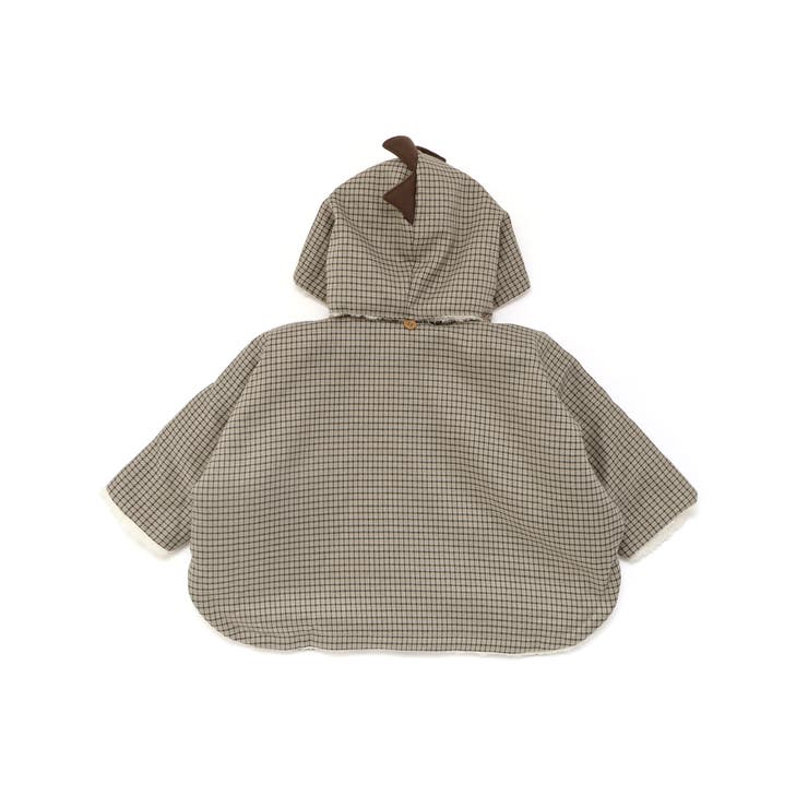チェック恐竜フードマント(70~90cm) | fillot de bébé réduction | 詳細画像5 