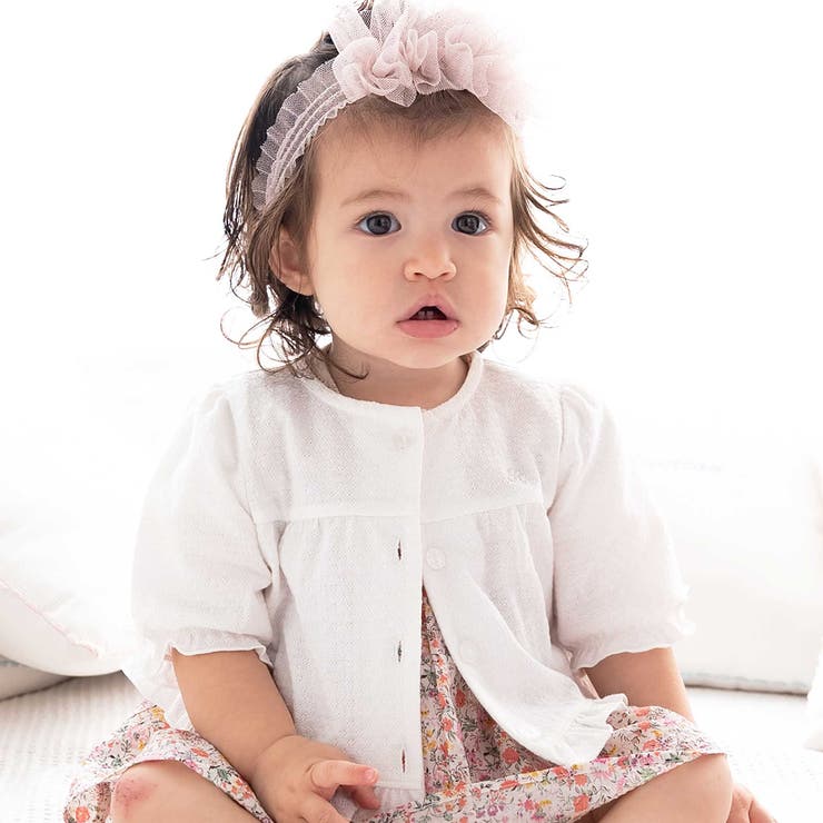 ブライトレーシー天竺ボレロカーディガン(70~90cm) | fillot de bébé réduction | 詳細画像1 