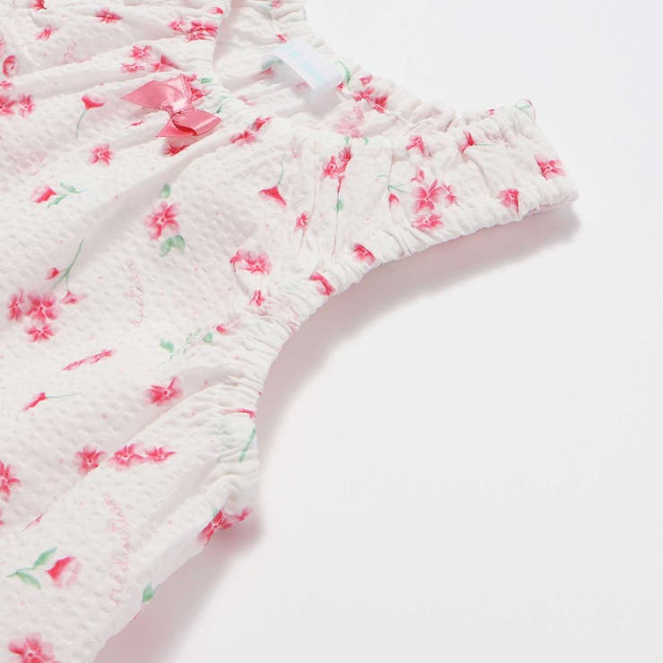 花柄リップルチュニック(70~90cm)[品番：BEBK0010919]｜fillot