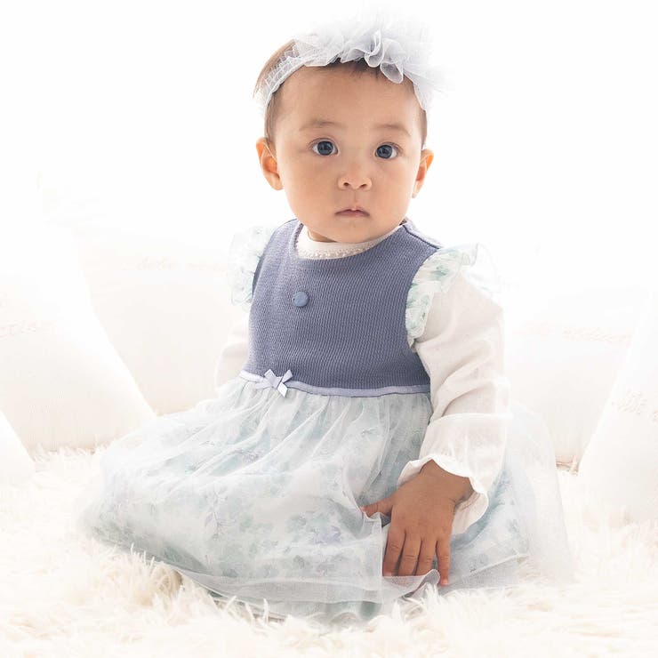 パープル系 | 【お揃い】テレコフェイスチュールチュニック(70~90cm) | fillot de bébé réduction