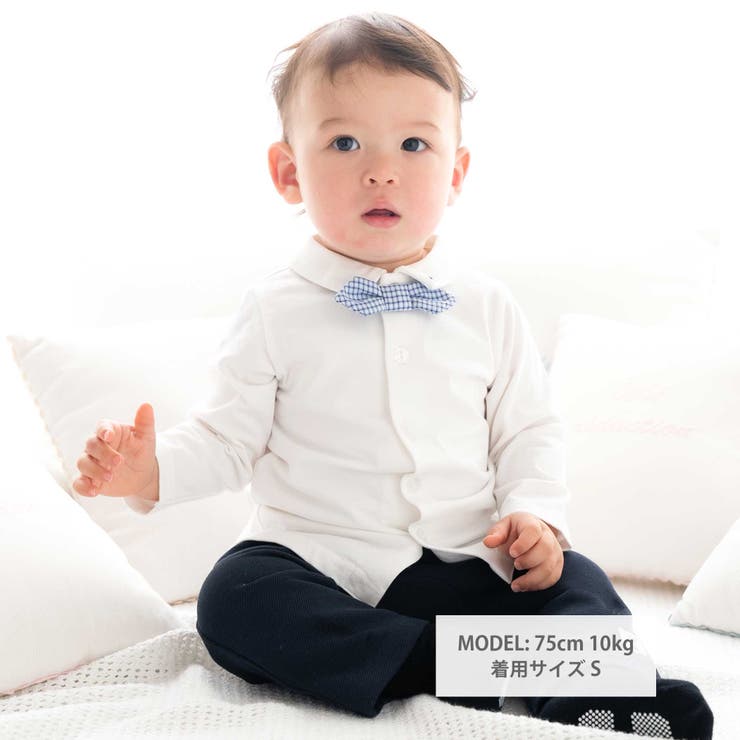 天竺蝶ネクタイTシャツ(70~90cm) | fillot de bébé réduction | 詳細画像2 