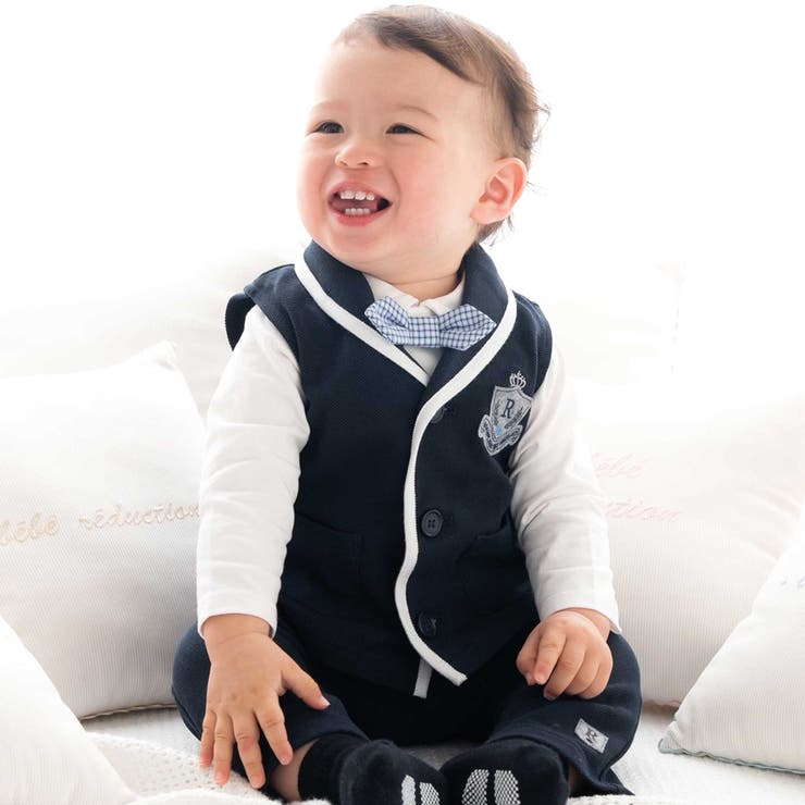 天竺蝶ネクタイTシャツ(70~90cm) | fillot de bébé réduction | 詳細画像4 