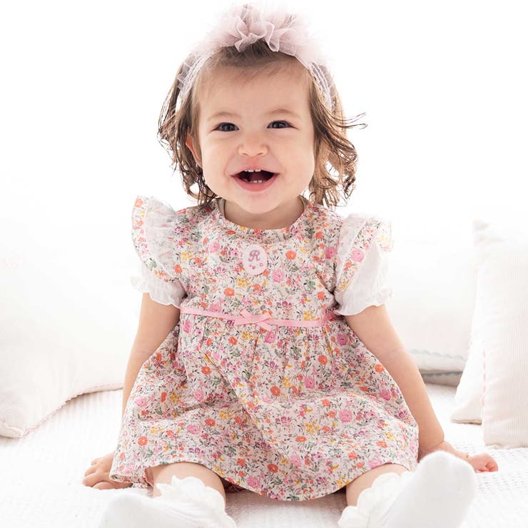 ピンク系 | 【お揃い】リバティプリント花柄チュニック(70~90cm) | fillot de bébé réduction