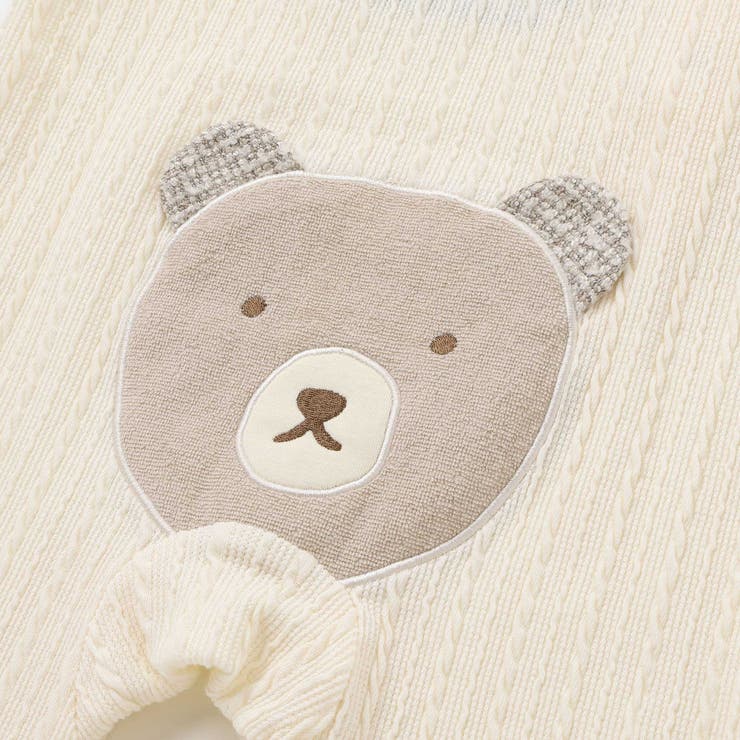 お揃い】スムースクマパッチパンツ (70-90cm)[品番：BEBK0011444