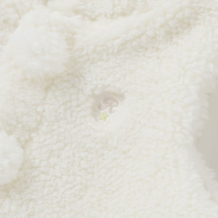 【お揃い】モコモコ耳付きフードフリースベスト(60~90cm) | fillot de bébé réduction | 詳細画像10 