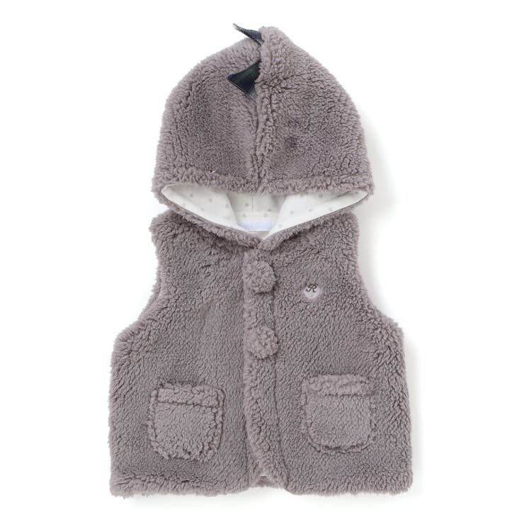【お揃い】モコモコ耳付きフードフリースベスト(60~90cm) | fillot de bébé réduction | 詳細画像16 