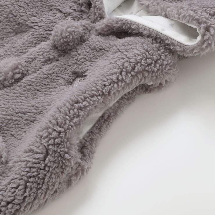 【お揃い】モコモコ耳付きフードフリースベスト(60~90cm) | fillot de bébé réduction | 詳細画像21 