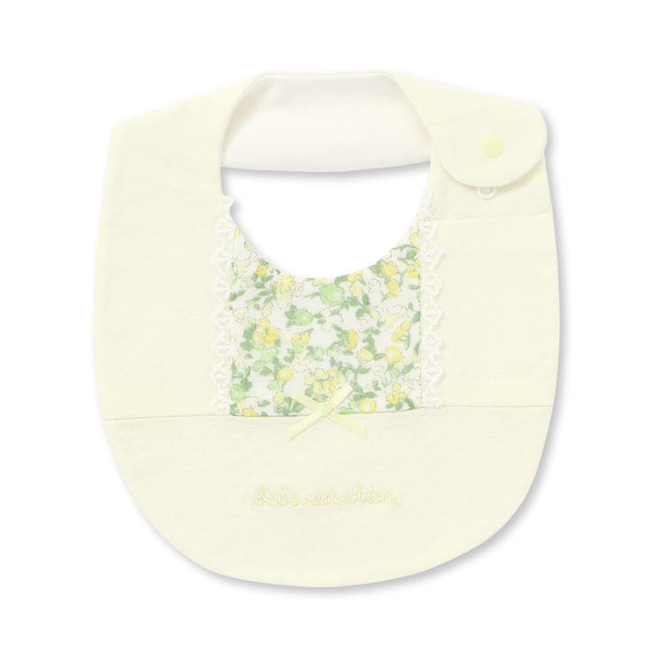 イエロー系 | レーシー花柄切り替えスタイ | fillot de bébé réduction