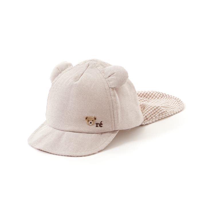 【 UVカット 】オックスくま耳日よけ付きキャップ(44~50cm) | fillot de bébé réduction | 詳細画像17 