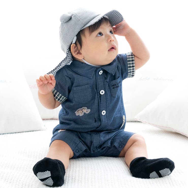 【 UVカット 】オックスくま耳日よけ付きキャップ(44~50cm) | fillot de bébé réduction | 詳細画像2 