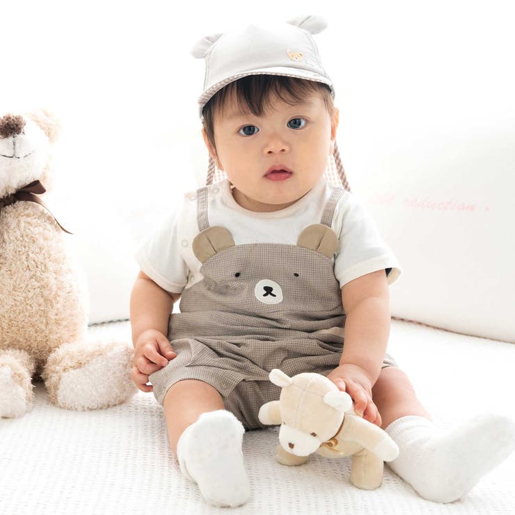 【 UVカット 】オックスくま耳日よけ付きキャップ(44~50cm) | fillot de bébé réduction | 詳細画像5 