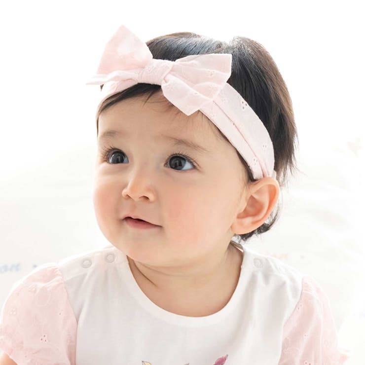 ピンク | レースリボンヘアーバンド | fillot de bébé réduction