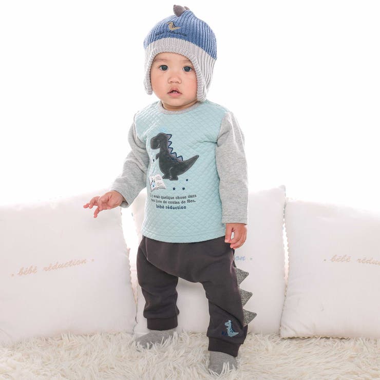 恐竜耳当て付きニット帽(46~48cm) | fillot de bébé réduction | 詳細画像3 