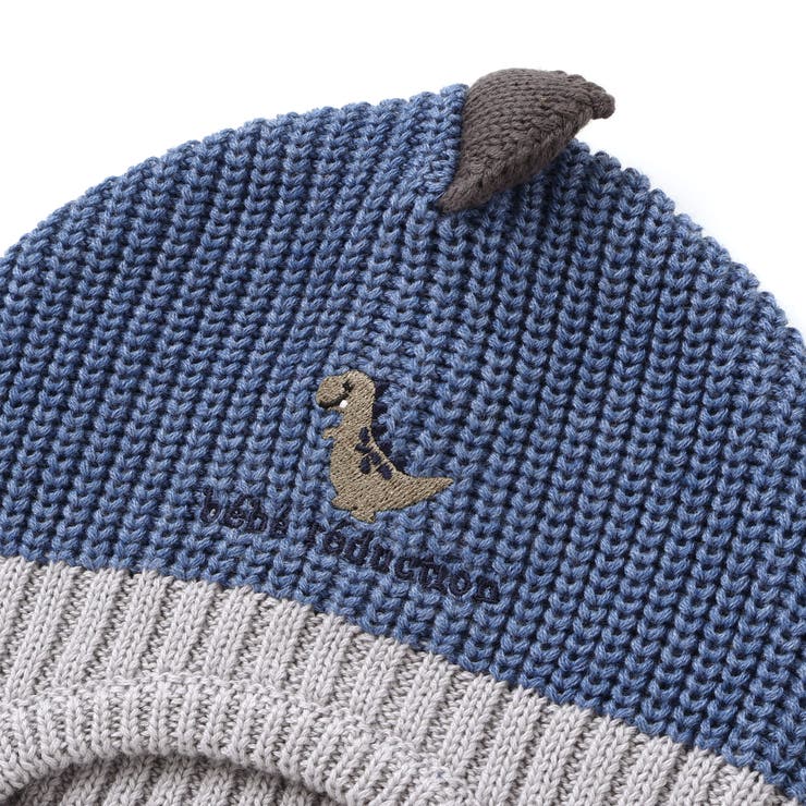 恐竜耳当て付きニット帽(46~48cm) | fillot de bébé réduction | 詳細画像7 