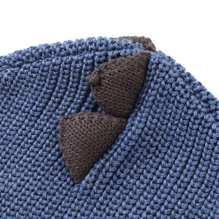 恐竜耳当て付きニット帽(46~48cm) | fillot de bébé réduction | 詳細画像9 