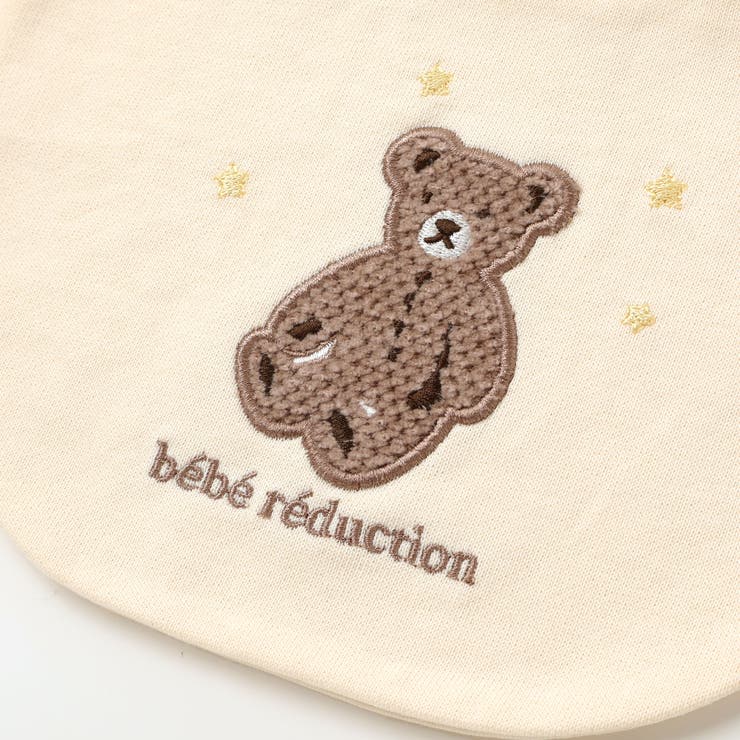 裏毛クマパッチ刺しゅうスタイ | fillot de bébé réduction | 詳細画像5 