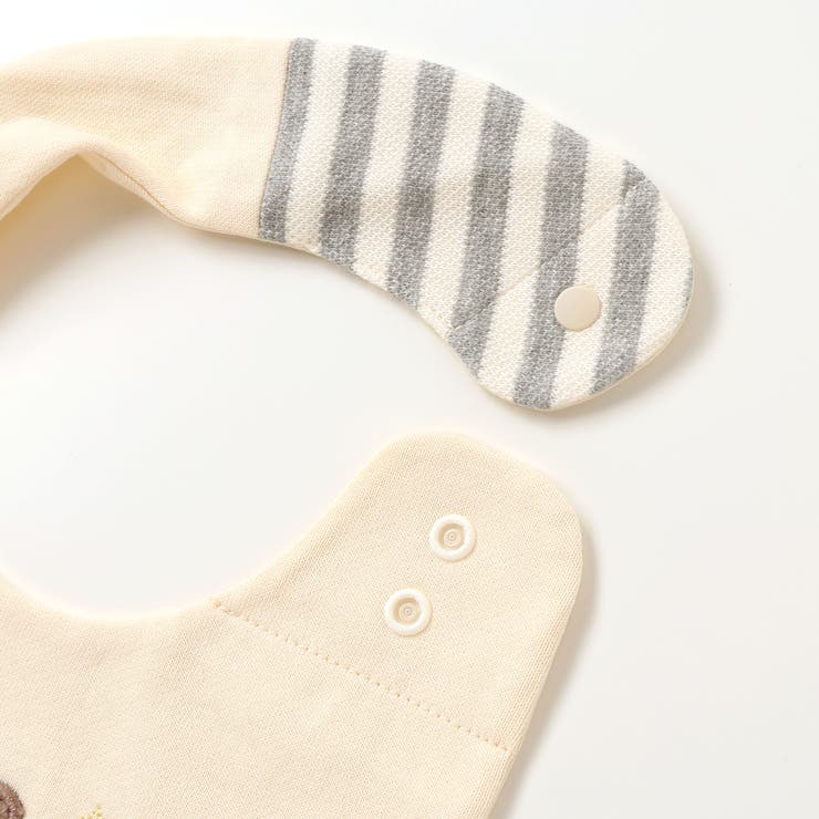 裏毛クマパッチ刺しゅうスタイ | fillot de bébé réduction | 詳細画像7 