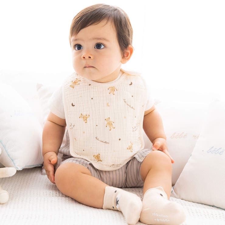 ガーゼクマプリントスタイ | fillot de bébé réduction | 詳細画像3 