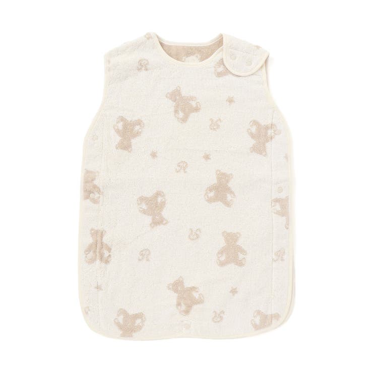 ベージュ系 | 【お揃い】パイルクマジャガードスリーパー(50~90cm) | fillot de bébé réduction