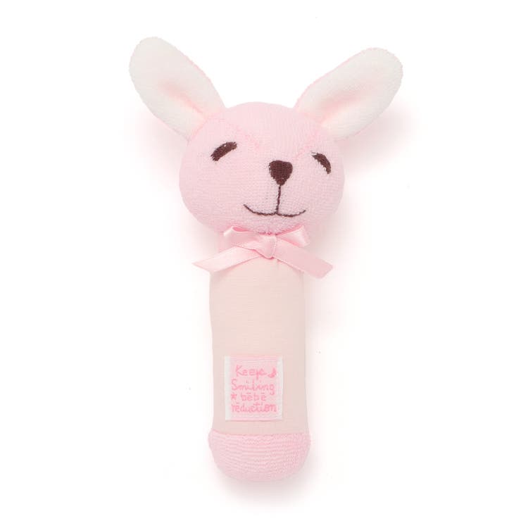 ピンク | 【日本製】クマ ウサギスティックラトル | fillot de bébé réduction