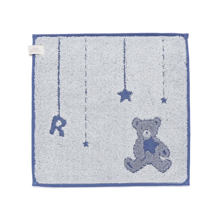 ブルー | ルウちゃんジャガードハンカチ | fillot de bébé réduction