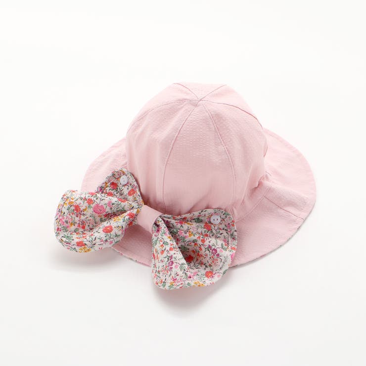 【 UVカット 】【お揃い】リバティプリントリボン日よけ付きハット(46~50c… | fillot de bébé réduction | 詳細画像15 