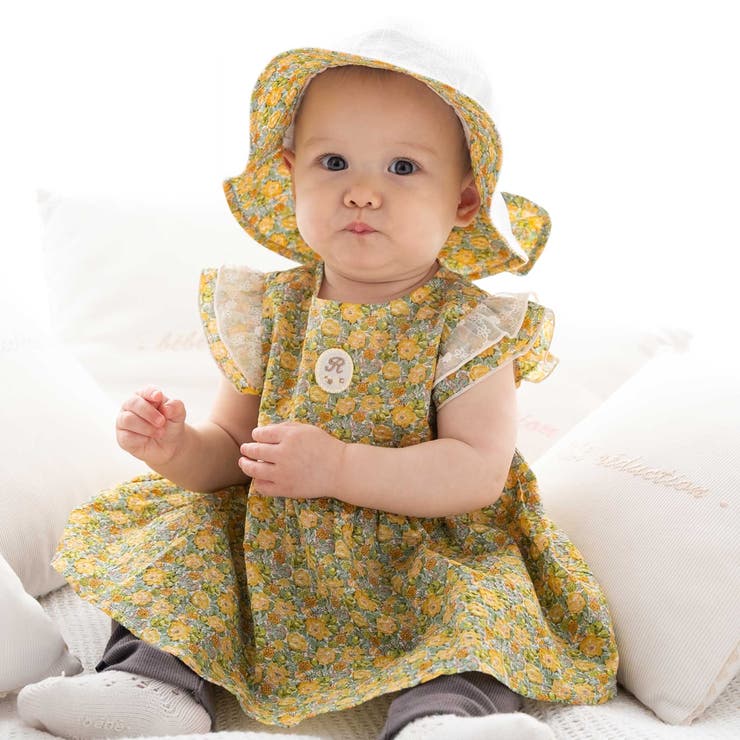 【 UVカット 】【お揃い】リバティプリントリボン日よけ付きハット(46~50c… | fillot de bébé réduction | 詳細画像2 