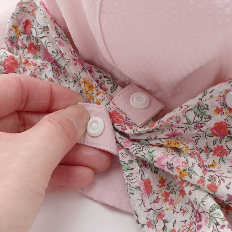 【 UVカット 】【お揃い】リバティプリントリボン日よけ付きハット(46~50c… | fillot de bébé réduction | 詳細画像21 