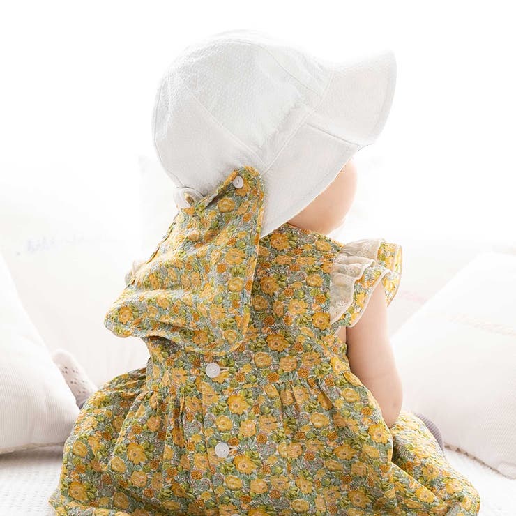 【 UVカット 】【お揃い】リバティプリントリボン日よけ付きハット(46~50c… | fillot de bébé réduction | 詳細画像4 