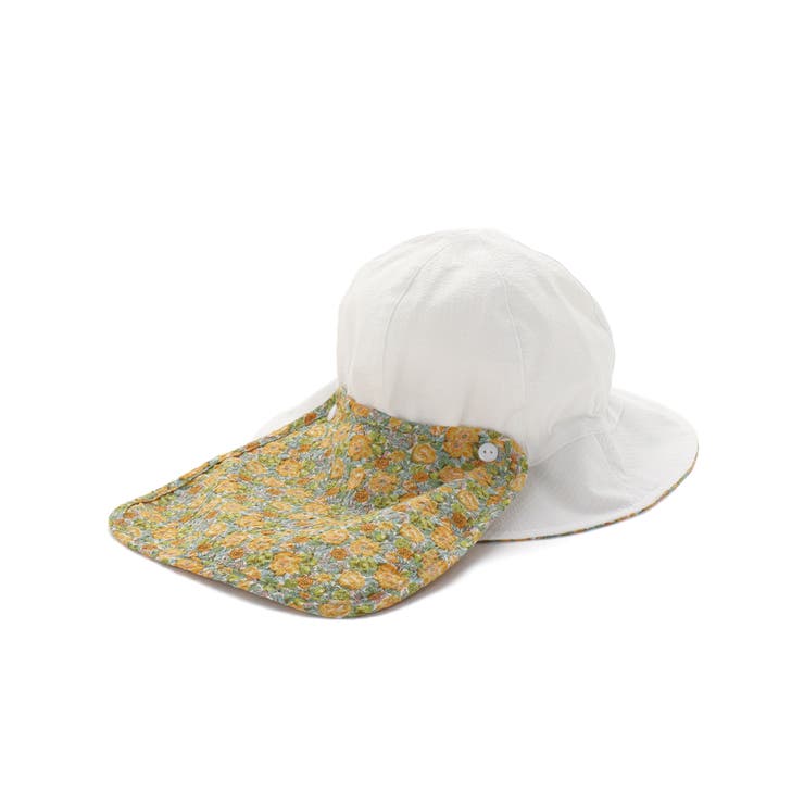 【 UVカット 】【お揃い】リバティプリントリボン日よけ付きハット(46~50c… | fillot de bébé réduction | 詳細画像8 